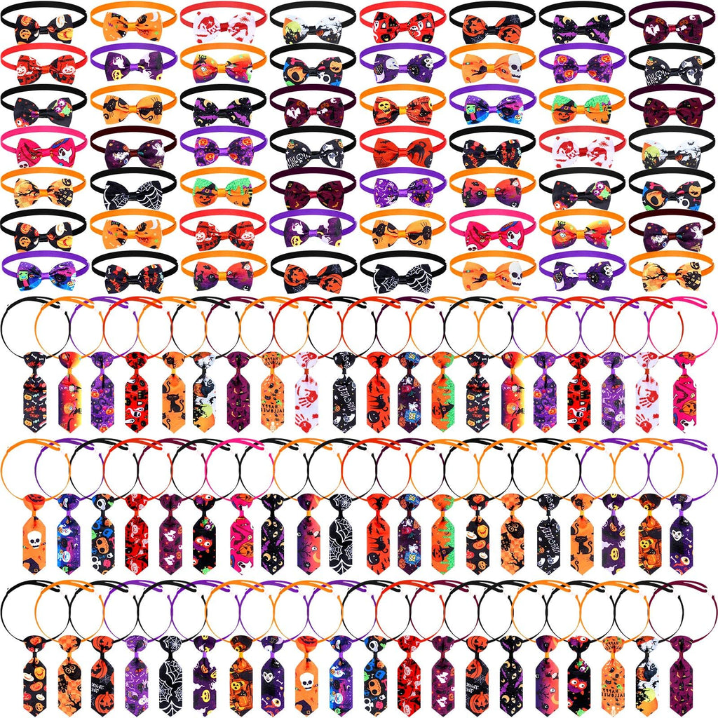 120 Pcs Halloween Dog Bow Ties F4537