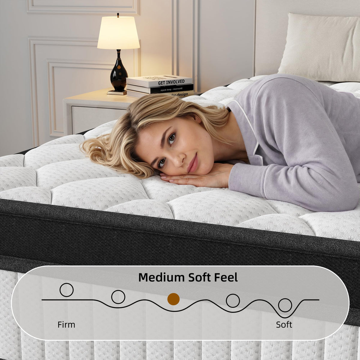 12 Inch Medium Firm Memory Foam Pocket Spring Hybrid Mattress G203