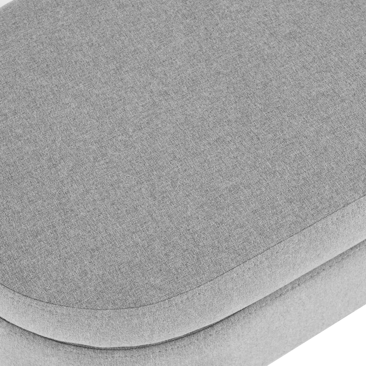 43.5" Oval Storage Bench Linen Fabric E63042